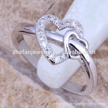 Joyería pura del amor de Zhefan, anillo genuino de la plata esterlina 925, joyería de plata al por mayor